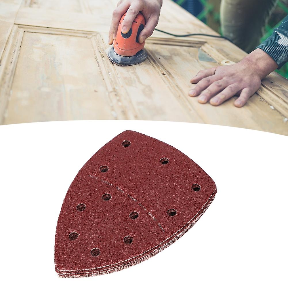 60pcs Mouse Sandpaper Separate Palm Abrasive Paper Sanding Sheets 140x140x100mm 11 Holes40 Grit