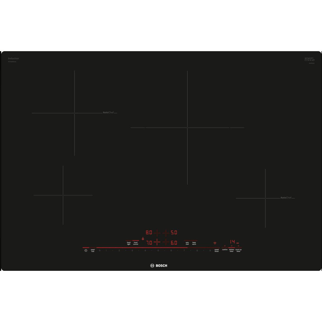 Bosch 30-inch Built-in Induction Cooktop with AutoChef® NIT8060UC