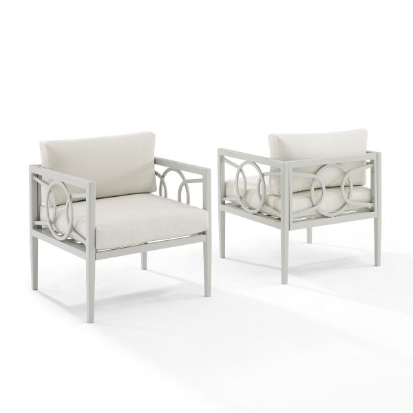 Ashford 2Pc Outdoor Metal Armchair Set