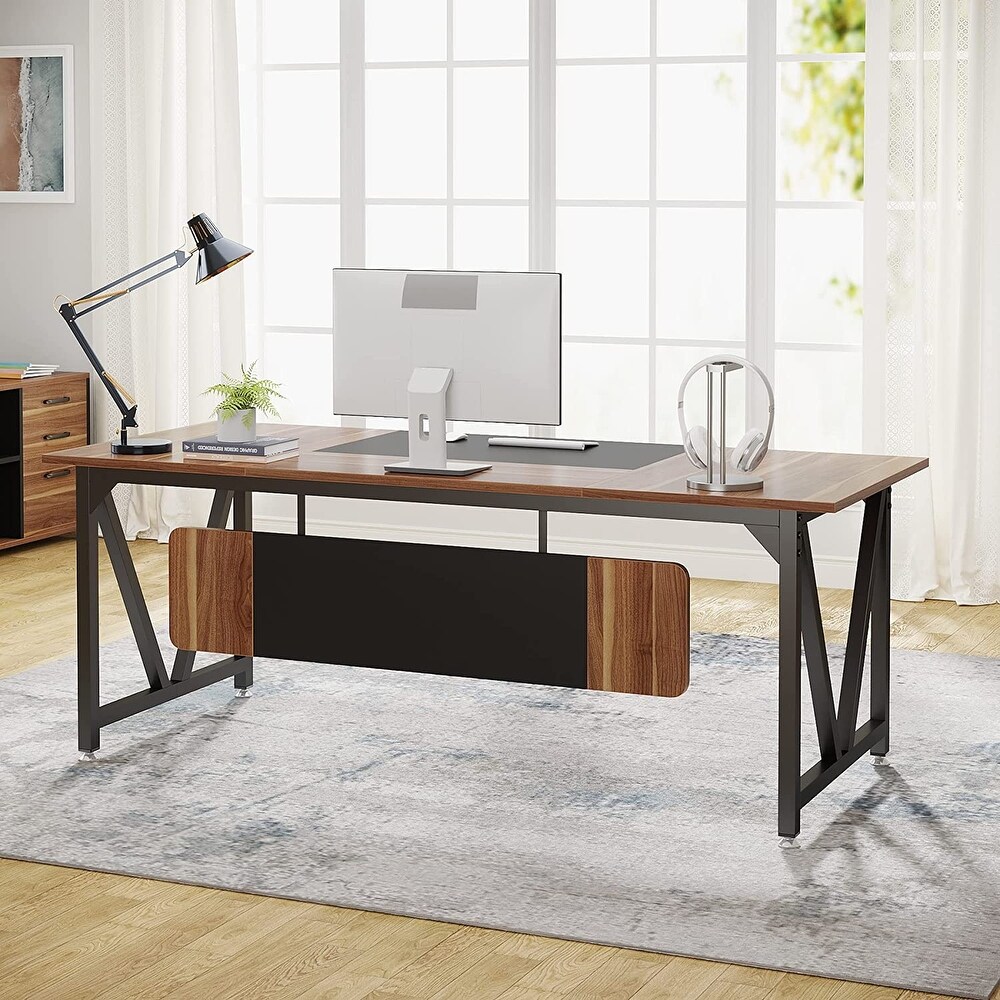 70.8 Inch Computer Desk  Large Executive Office Desk for Home Office