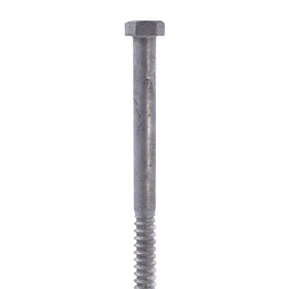 Everbilt 12 in. x 1 0 in. Galvanized Hex Drive Hex Head Lag Screw 804016