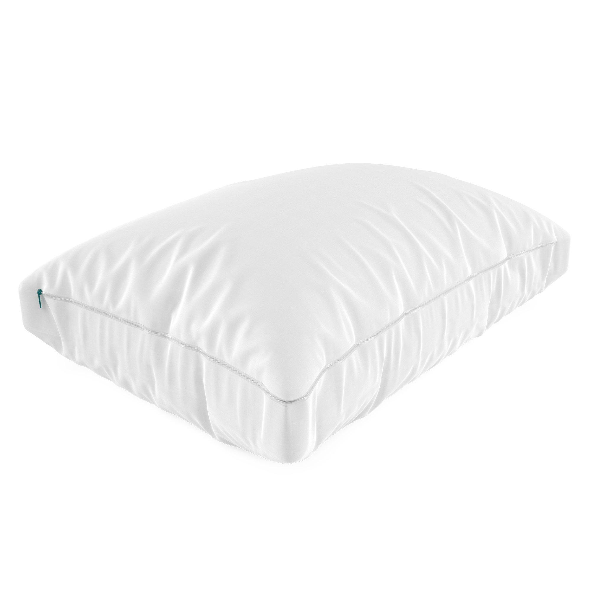 Sleepgram Bed Support Sleeping Pillow with Microfiber Cover, King, White