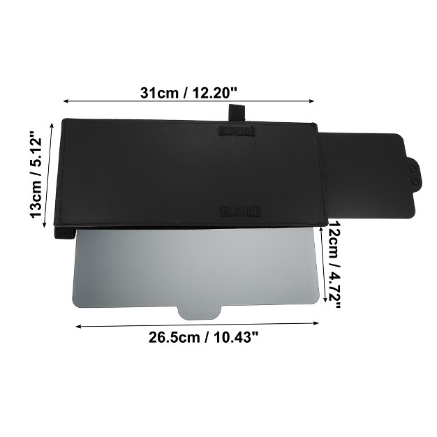 Unique Bargains Safe Driving With Pc Lens Extension Car Sun Visor Organizer Black