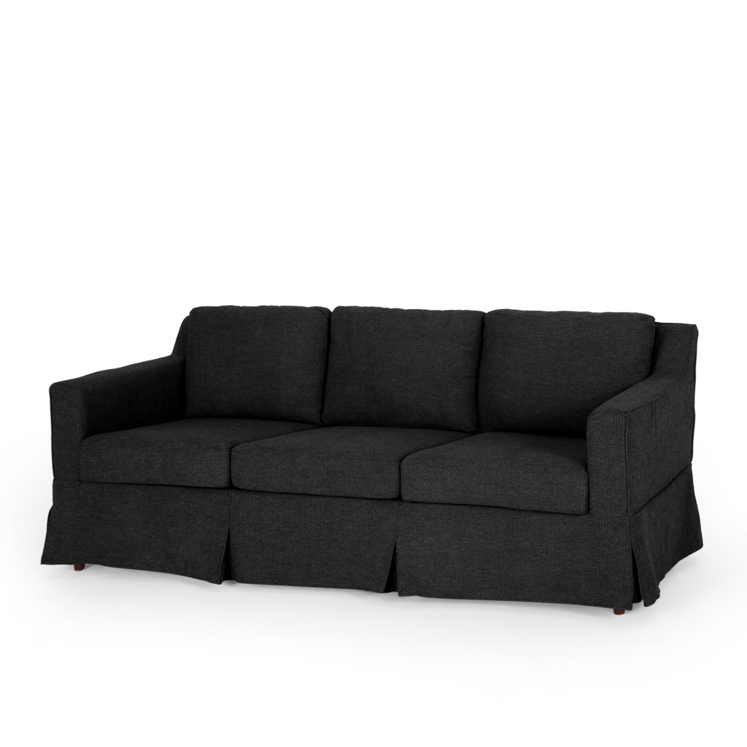 Bainville Contemporary Fabric 3 Seater Sofa with Skirt