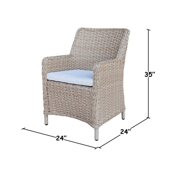 Outdoor Wicker Patio Dining Chair with Cushion