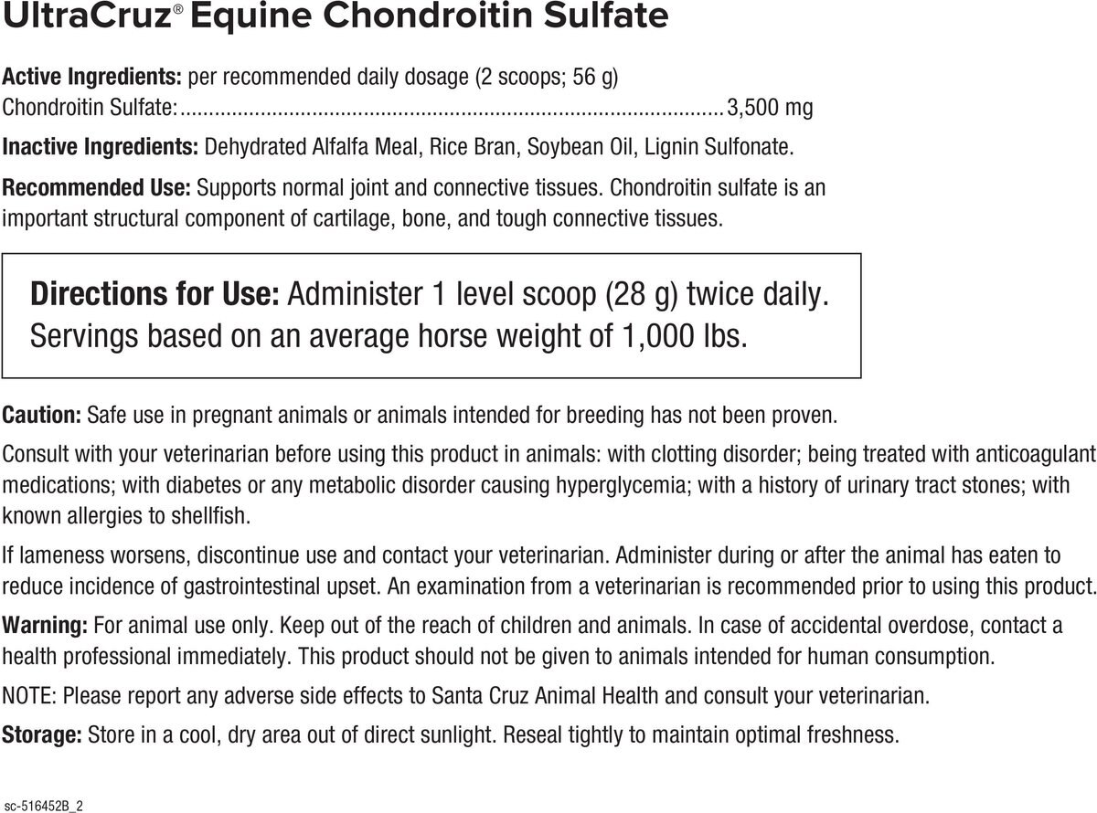 UltraCruz Chondroitin Sulfate Joint Support Pellets Horse Supplement