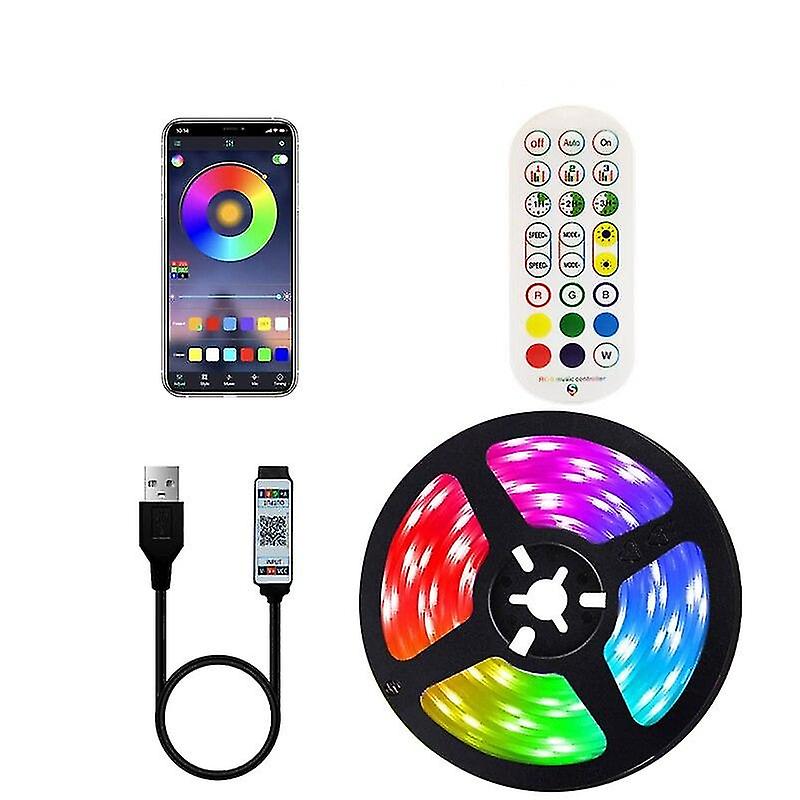 Bluetooth Usb Led Strip Lights Rgb Smd 5v Led Lights Flexible 1-5m Lamp Tape Ribbon Rgb Tv Desktop Screen Backlight Diode Tape