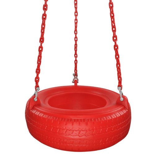 Swing Set Stuff Inc. Plastic Tire Swing with Coated Chain (Pink)