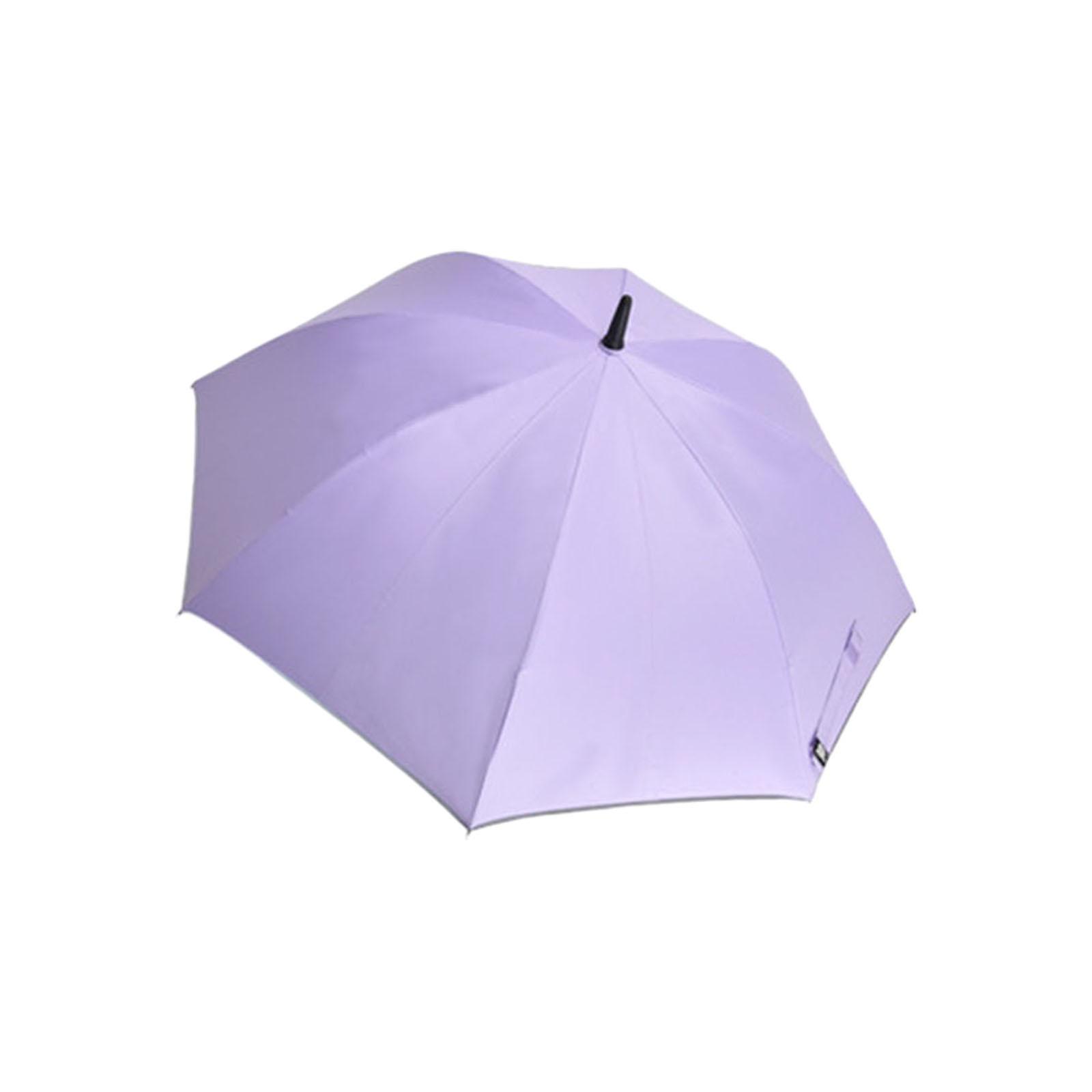 8 Ribs Rain Umbrella Stick Umbrella For Outdoor Activities Trips Backpacking Purple