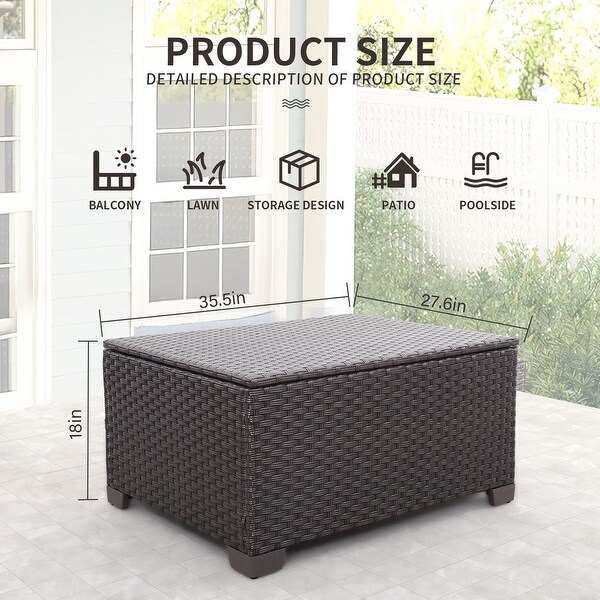 Outdoor PE Wicker Coffee Table