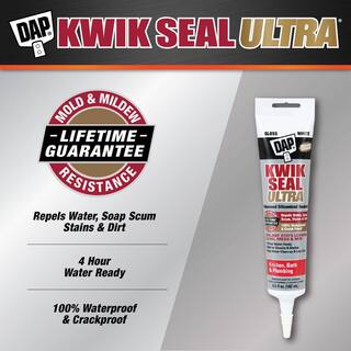 DAP Kwik Seal Ultra 5.5 oz. Clear Advanced Siliconized Kitchen and Bath Caulk 18902