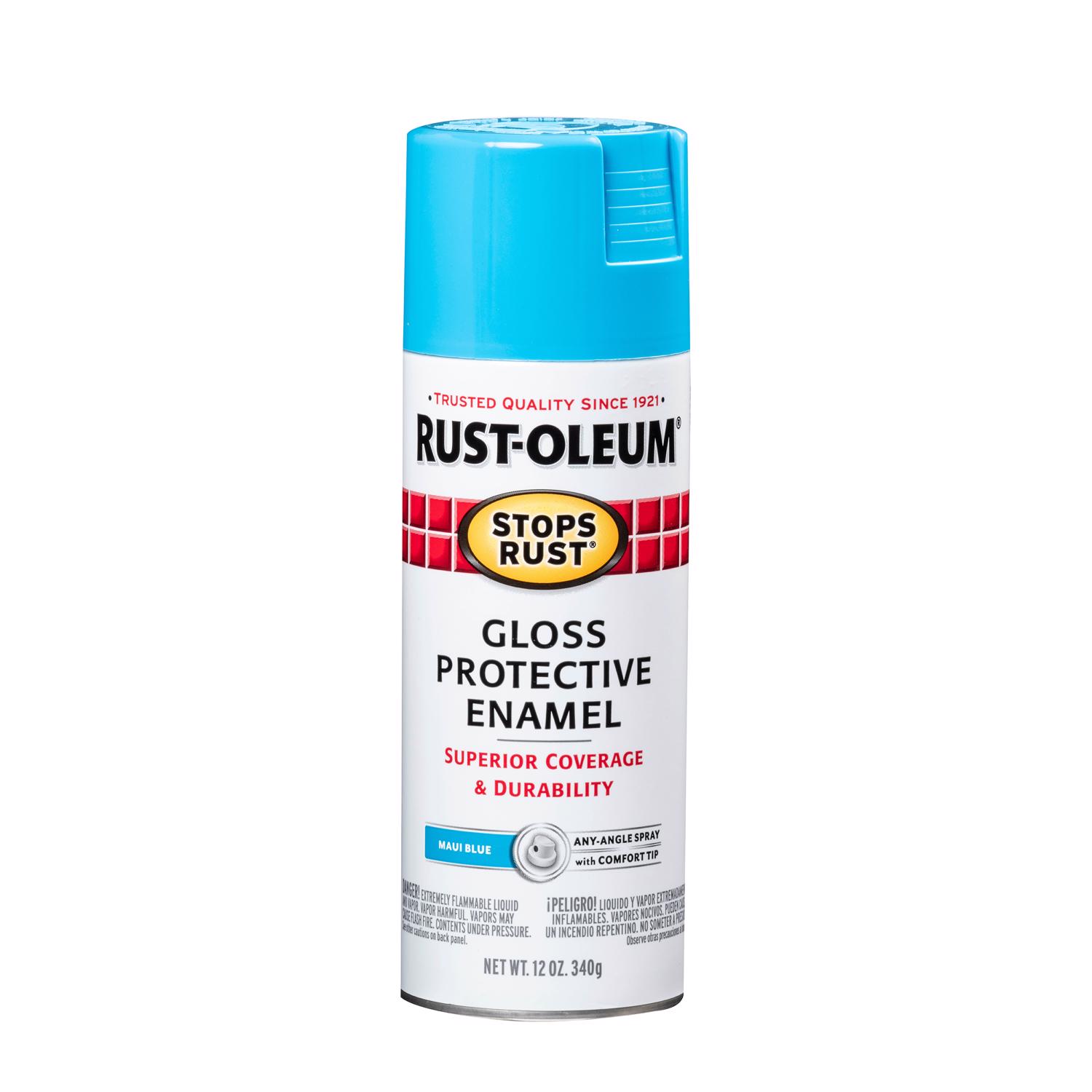 Rust-Oleum Stops Rust Gloss Maui Blue 12 oz