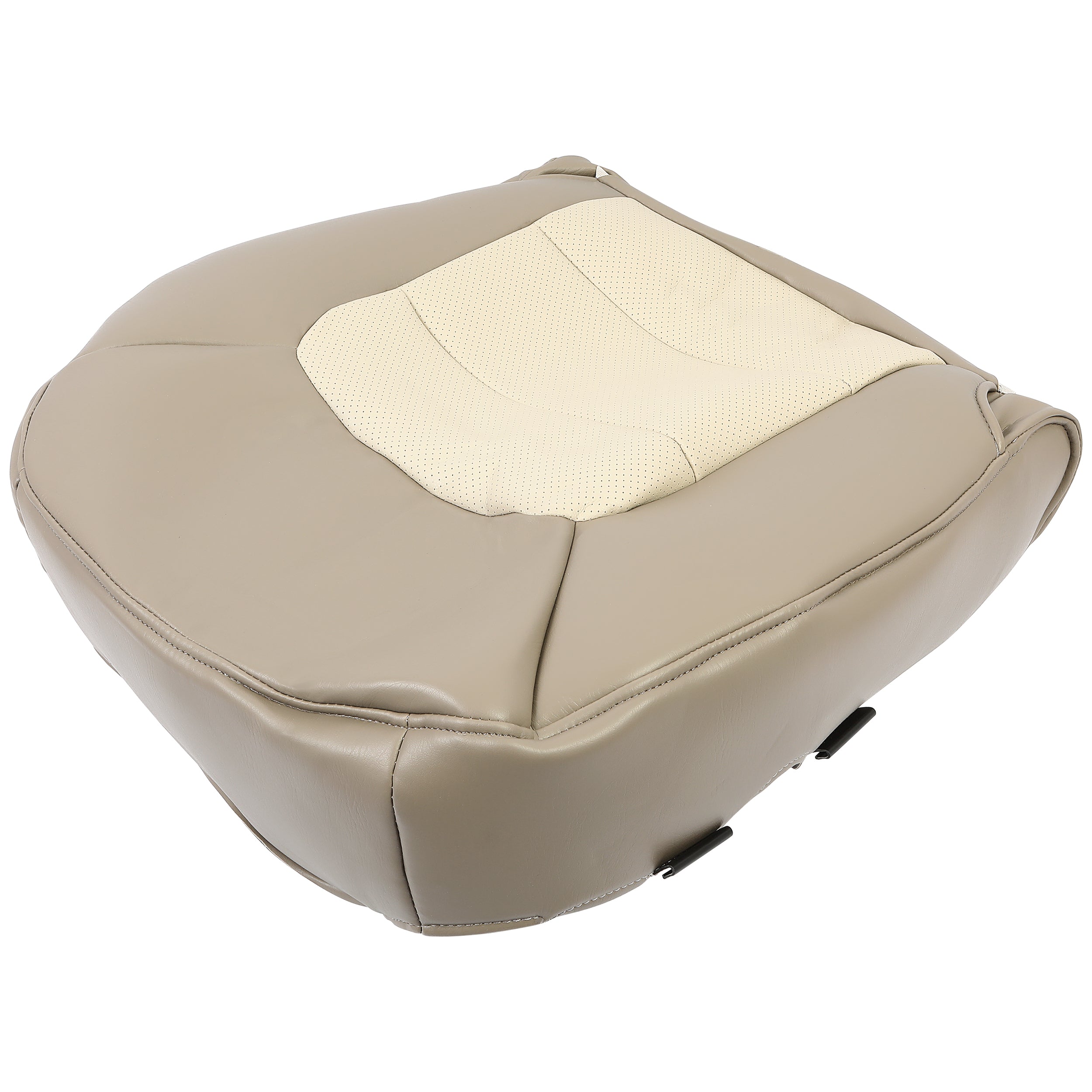 Kojem Driver Bottom Side Leather Seat Cover Replacement for 2003-2006 Ford Expedition Tan and Beige