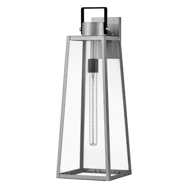 Lark Hugh 1 Light Lantern Antique Brushed Aluminum black