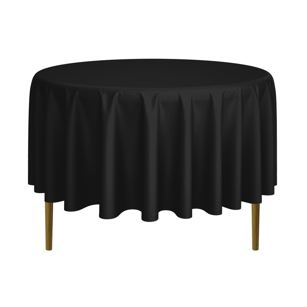 Round Banquet Polyester Fabric Tablecloth (90\