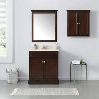 Home Decorators Collection Teagen 25 in. W Wall Cabinet in Dark Espresso Teagen WC-EB