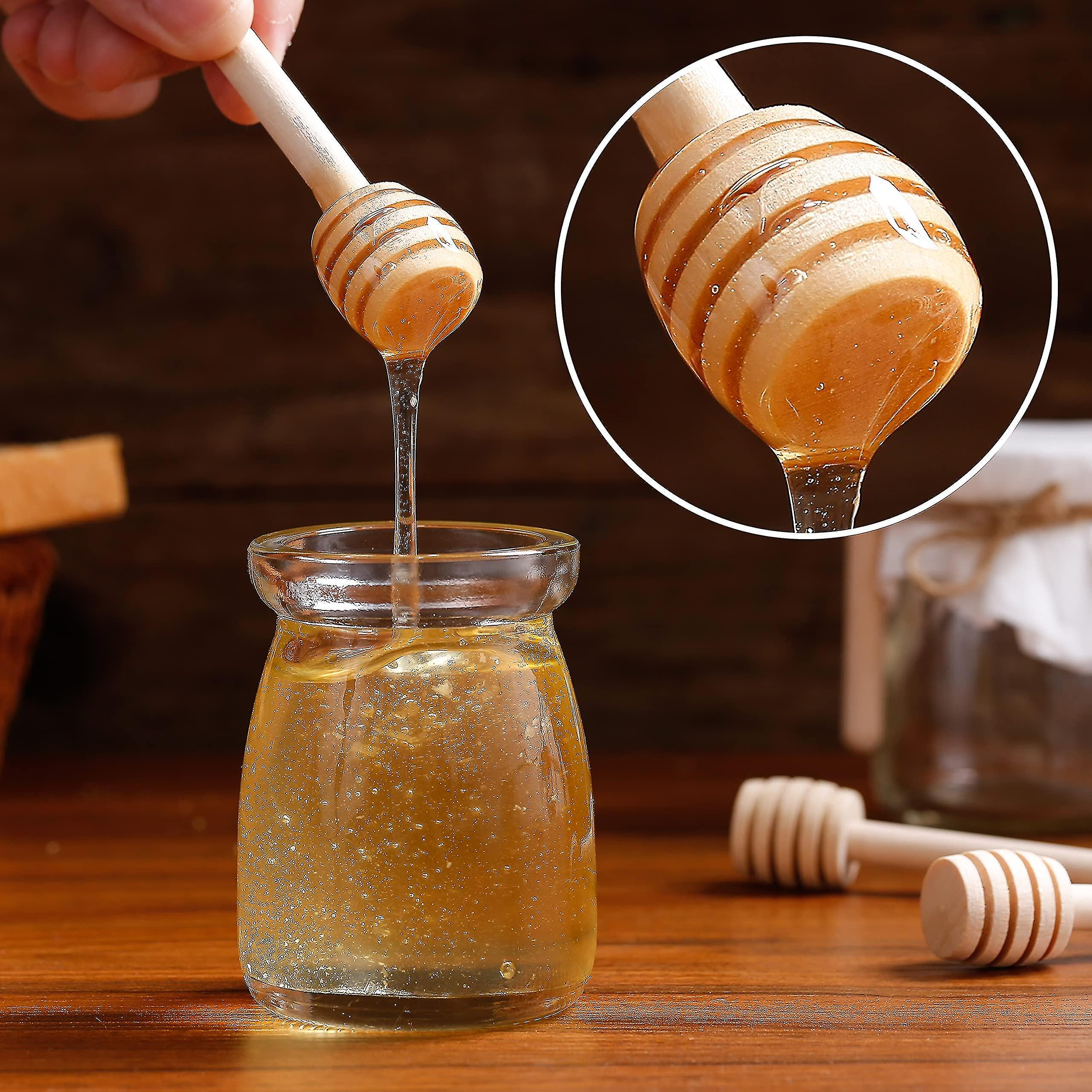 10 Pcs Honey Dipper Sticks， 3 Inch / 8 Cm Mini Wooden Honeycomb Stick， Small Honey Spoons Stirrer Stick For Honey Jar