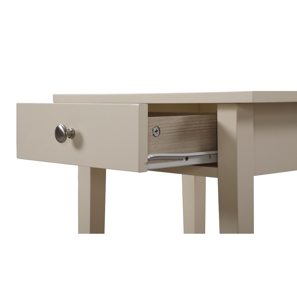 LYKE Home Open Shelf Beige Nightstand