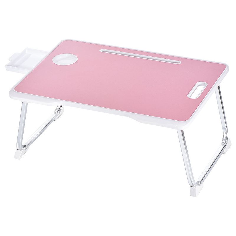 Foldable Laptop Bed Desk Table with Notebook Stand Drawer Cup Holder