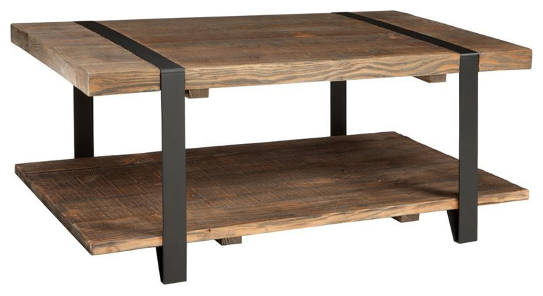 Bowery Hill 42 quotReclaimed Wood Coffee Table   Industrial   Coffee Tables   by Homesquare  Houzz