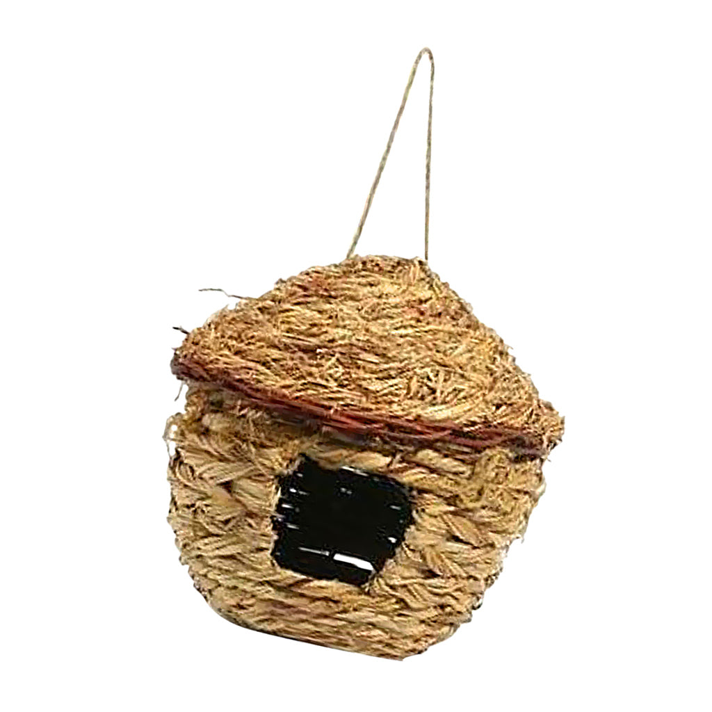 2x Natural Hut Bird House Creative Cute Small House Shaped Design