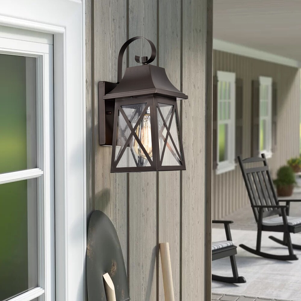 Modern Farmhouse 1 Light Outdoor Sconce Wall Lights   13.25*6*7