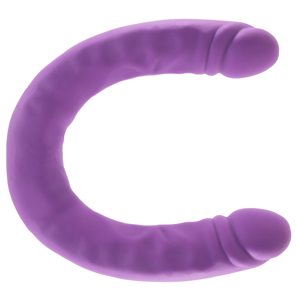 Rusé Slim 18 Inch Silicone Double Dildo in Purple