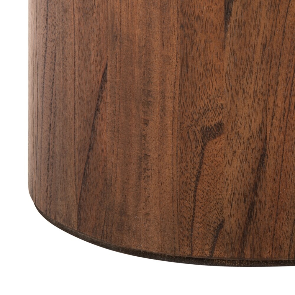 SAFAVIEH Devin Round Pedestal Coffee Table   Dark Oak   28\