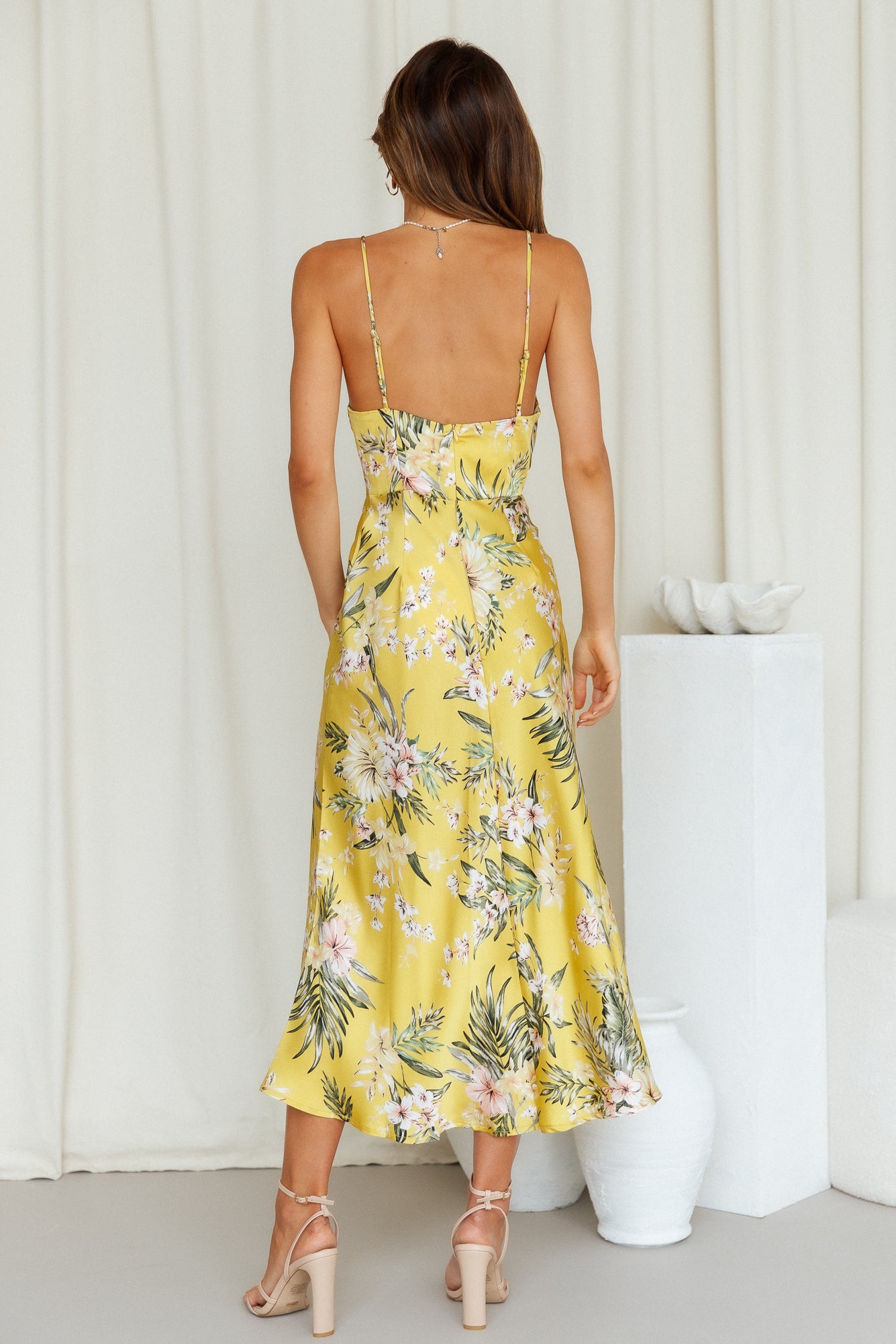 Heart In The Sun Midi Dress Yellow