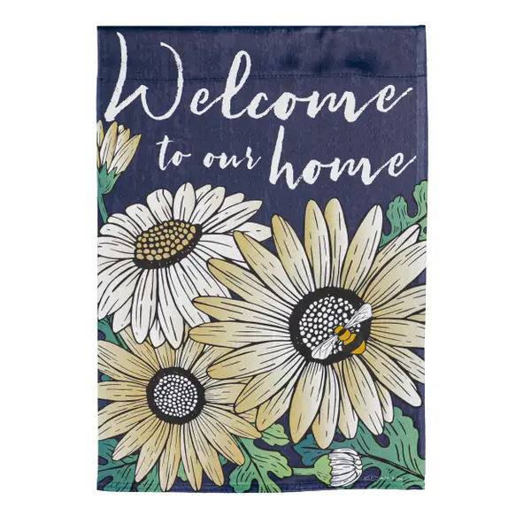 Evergreen Enterprises Home Daisies Garden Suede Flag