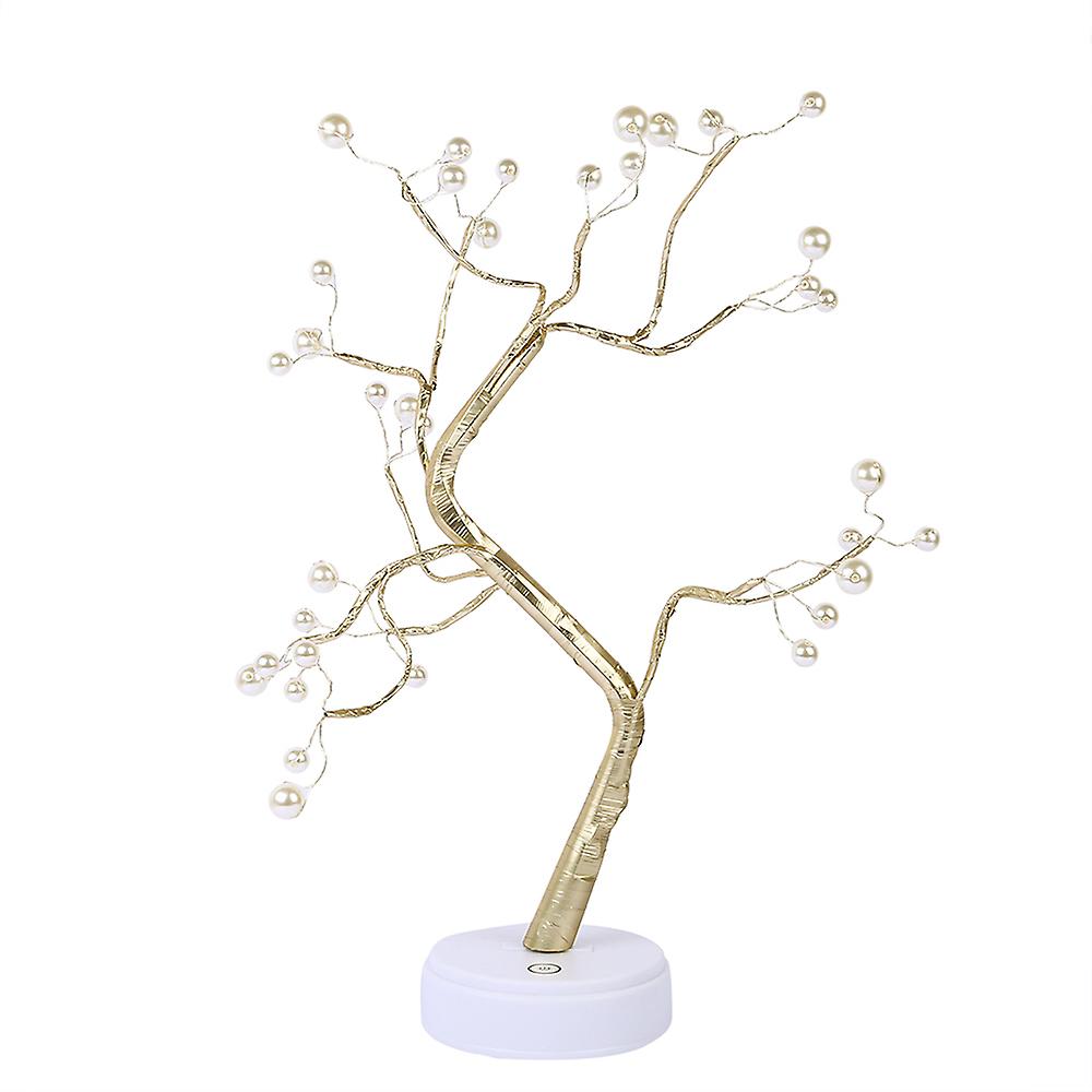 2 Impetus Offer Mode Energy Saving Home Decoration 36 Pearl Bulbs Emulational Tree-shaped Bonsai Light With Warm White Color Warm White