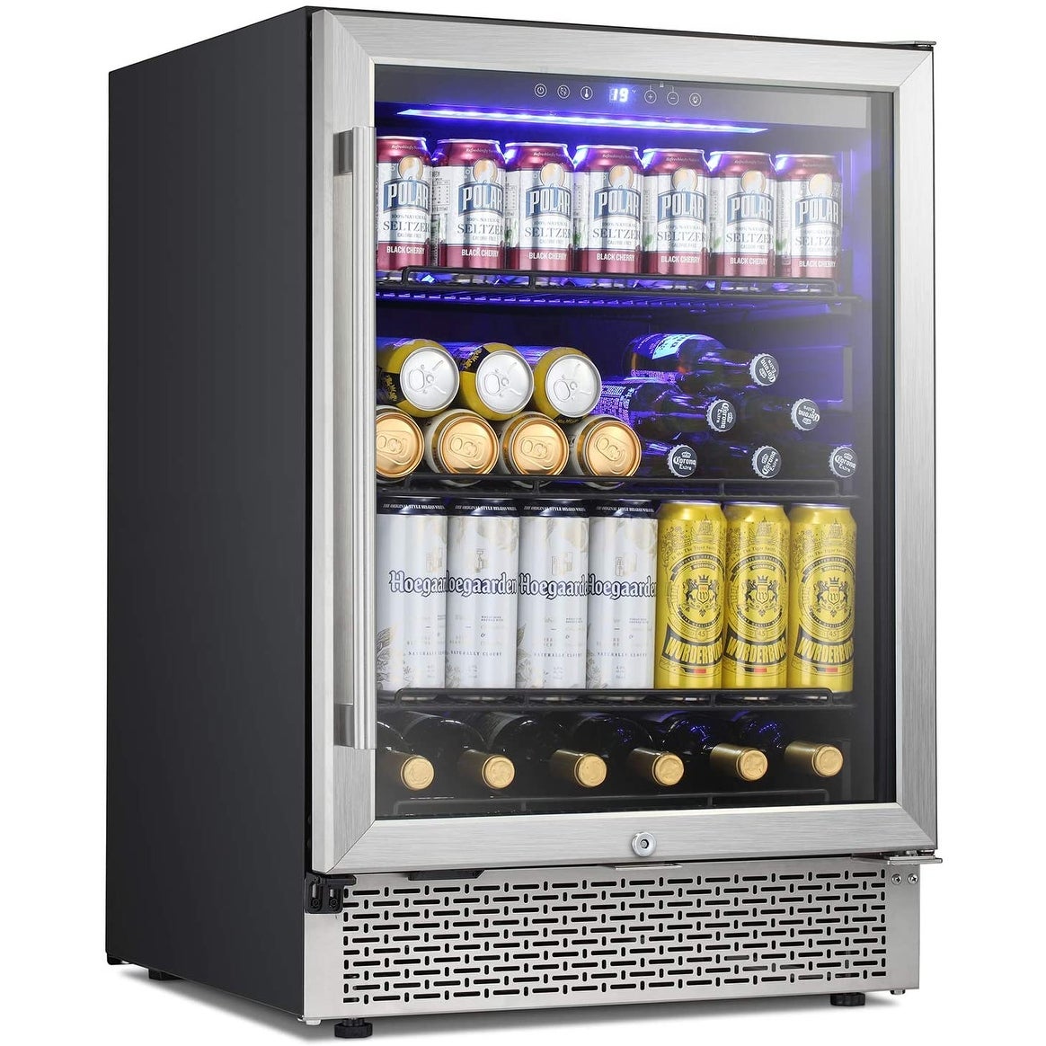 24 Inch Beverage Refrigerator Buit-in Wine Cooler Mini Fridge