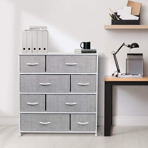 Dresser w/ 8 Drawers Furniture Storage and Chest Tower for Bedroom - - 34478683