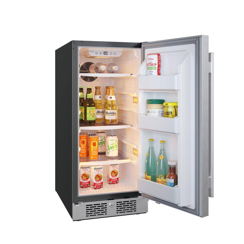 Avallon 15 in. 3.3 cu. ft. Freezerless Refrigerator 1 Door in Stainless Steel AFR152SSRH