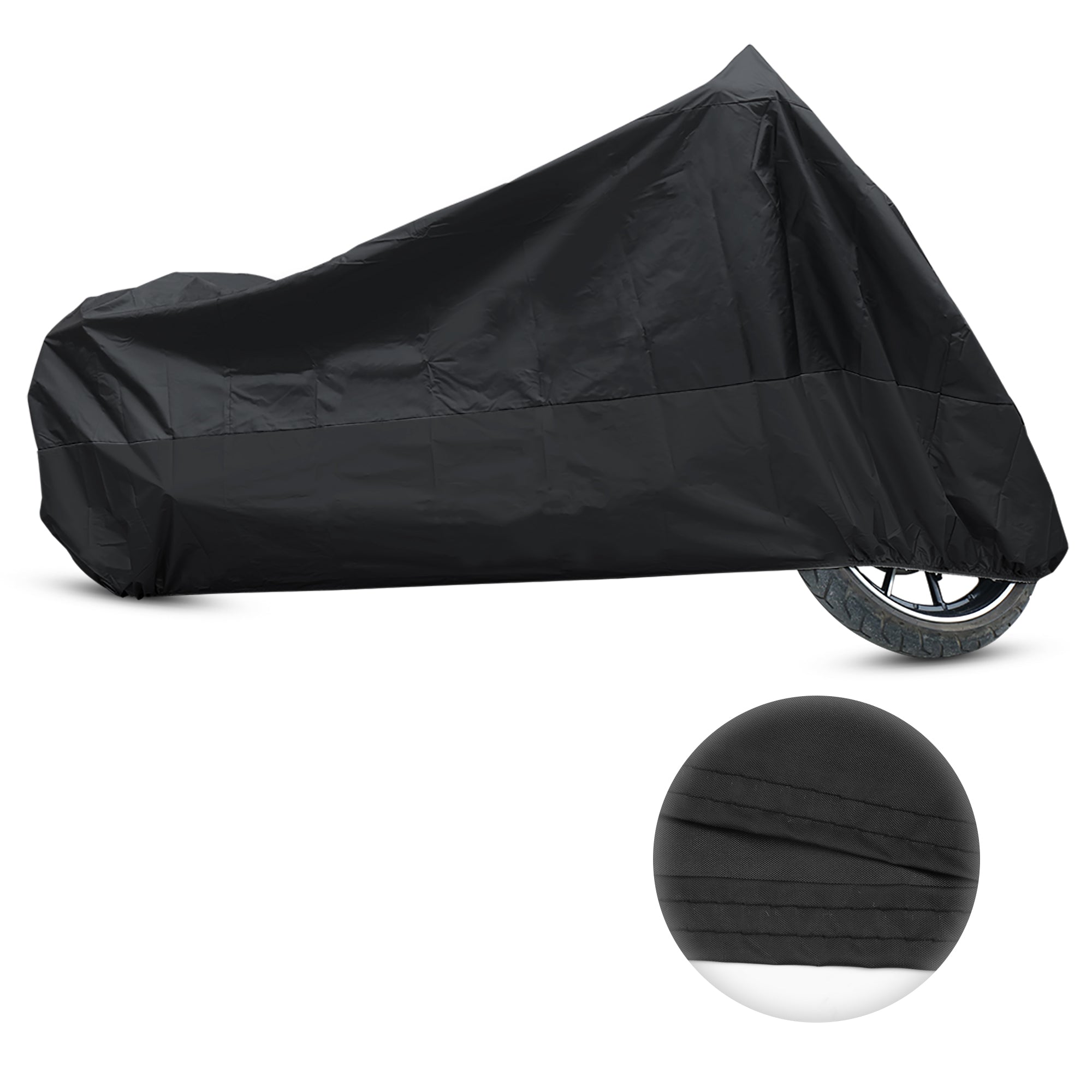 Unique Bargains 1PC Motorcycle Cover XXXL Black Anti-UV Waterproof Suitable for Harley-Davidson Street Glide 2006-2014