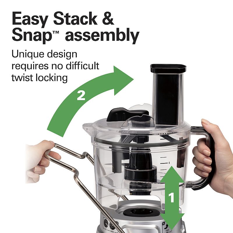 Hamilton Beach Stack and Snap 8-Cup Food Processor