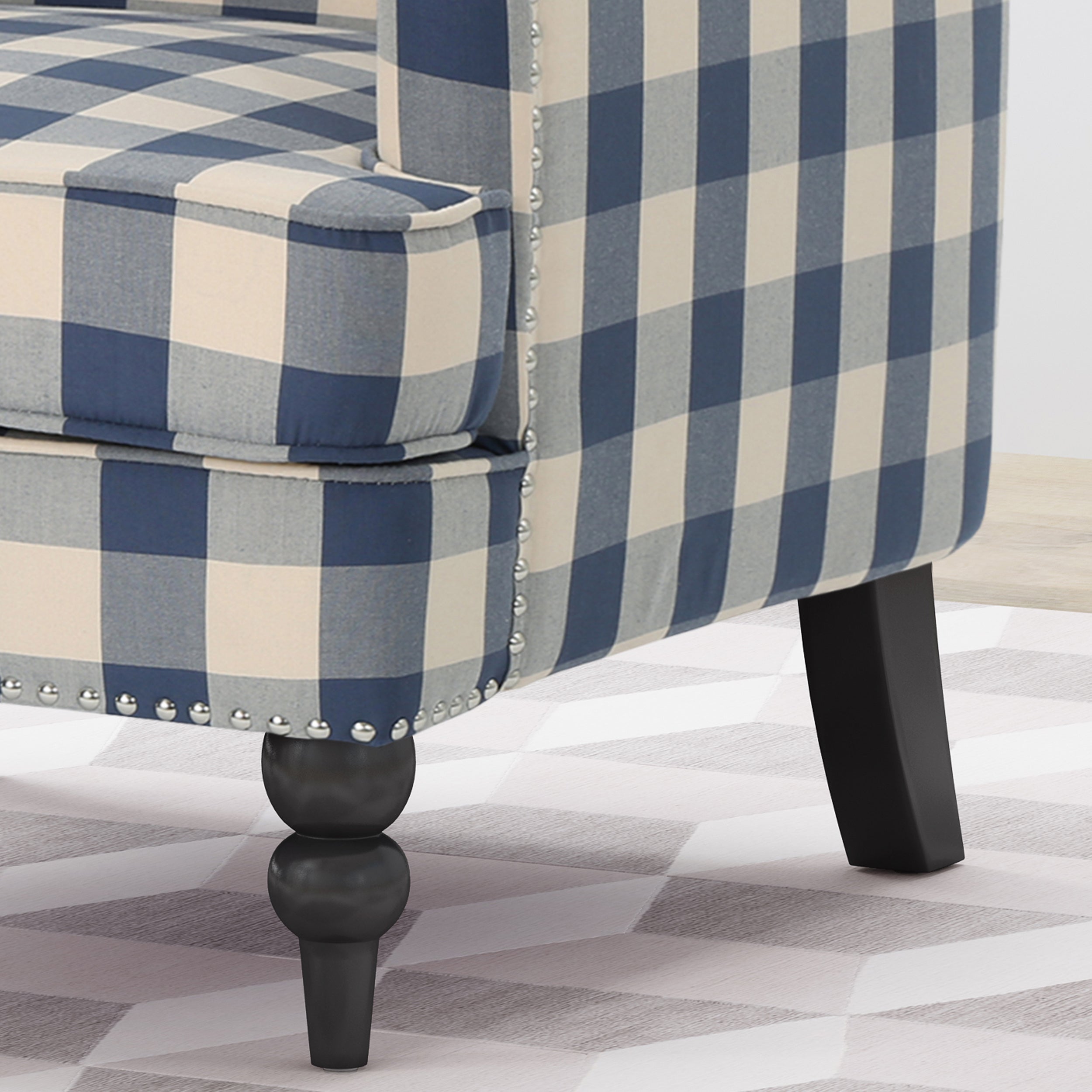 Eve Tufted Fabric Club Chair