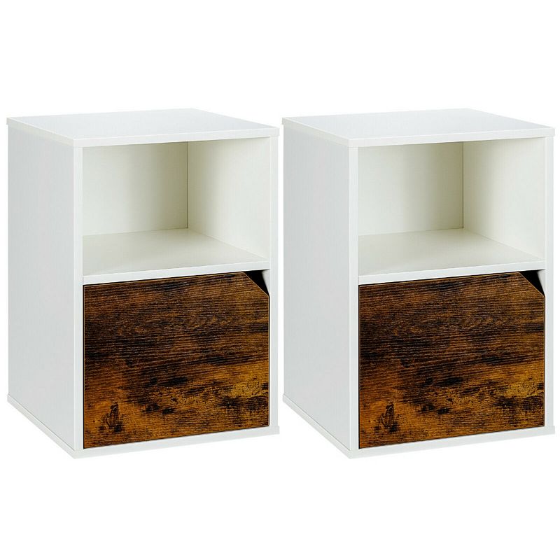 Set of 2 Nightstands Side End Table for Living Room