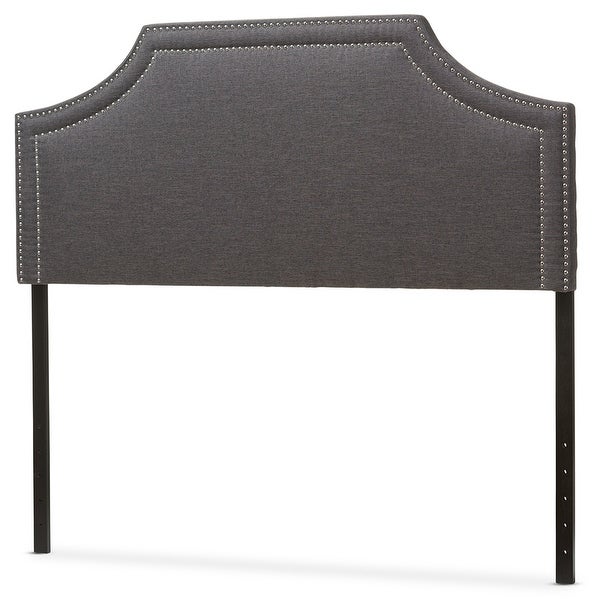 Avignon Modern and Contemporary Dark Grey Fabric Upholstered King Size Headboard - - 35410700