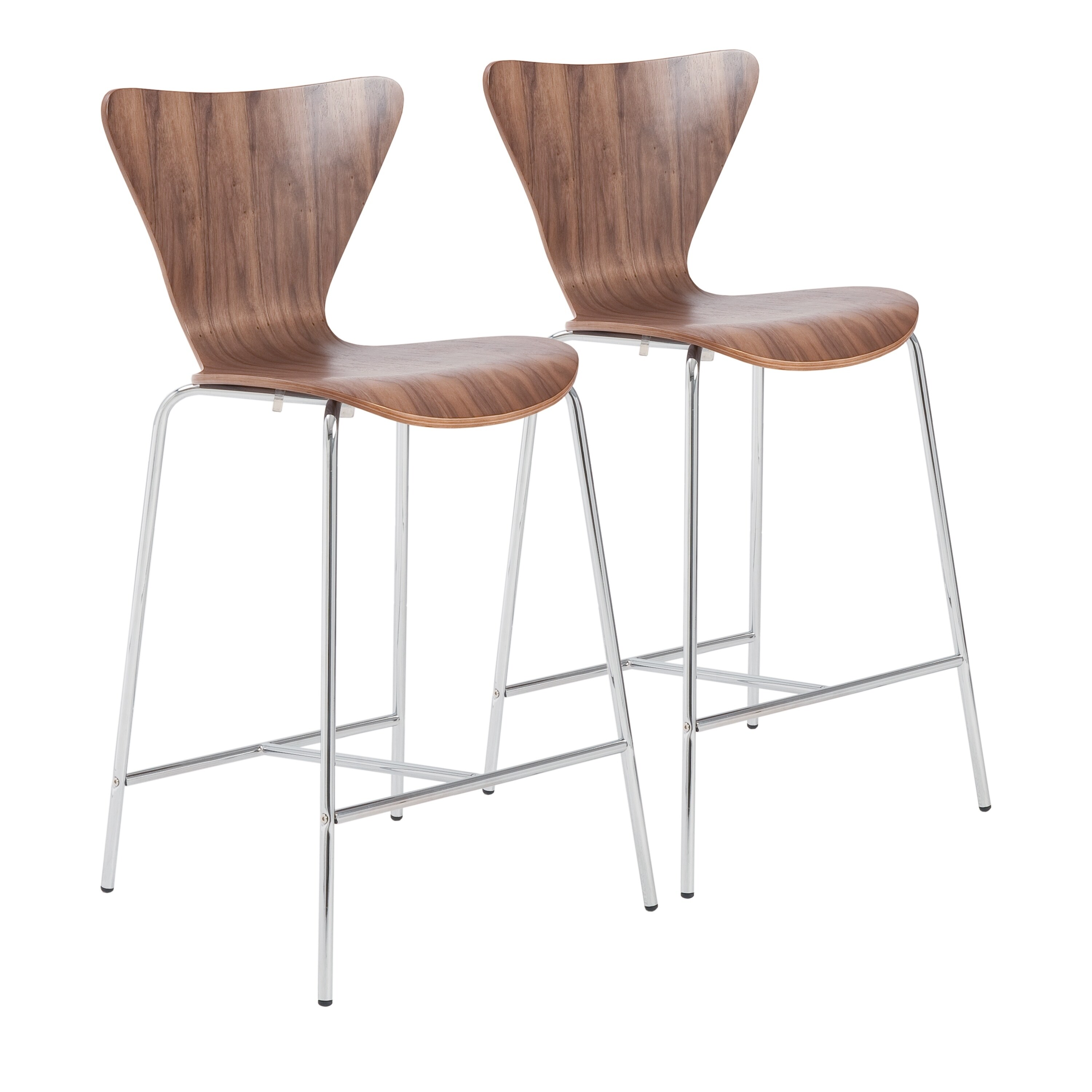 Vivian Counter Stool - Walnut ( Set of 2 ) - N/A