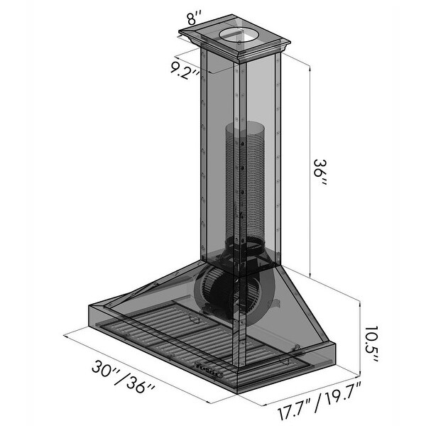 ZLINE Convertible Vent Designer Series Wall Mount Range Hood