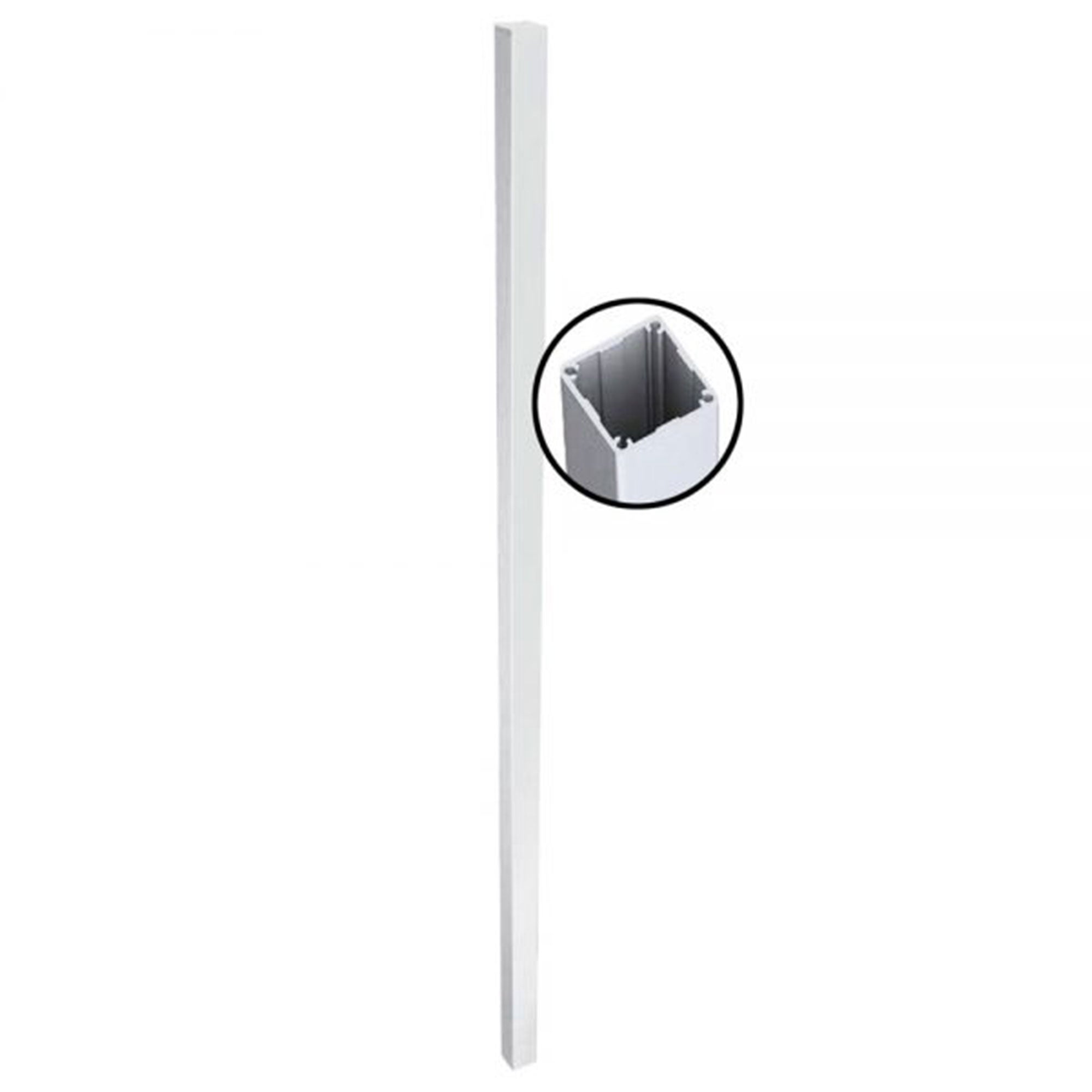 Stratco Quick Screen 95 Inch 1 Way Aluminum Fence Post, White (2 Pack)