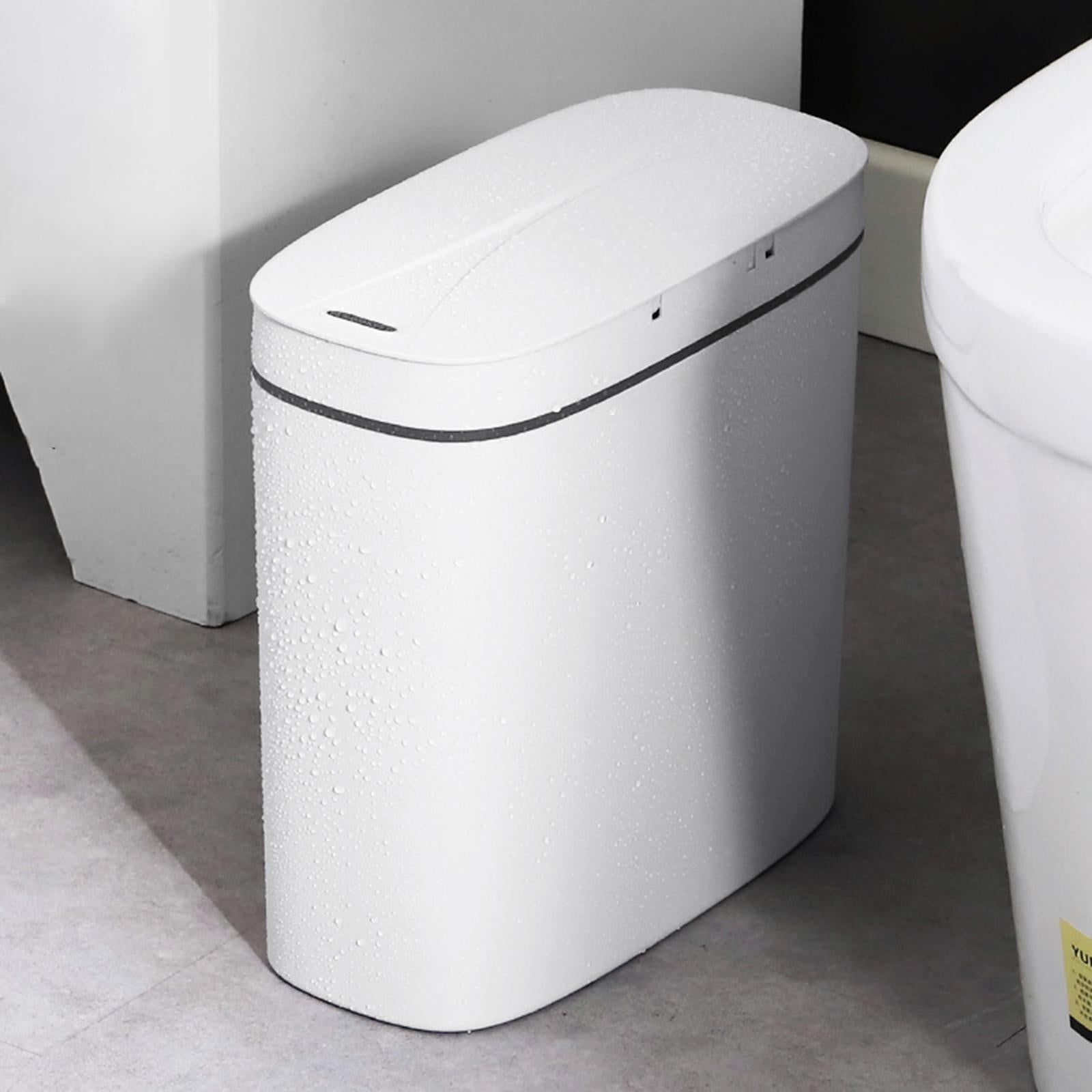 Touchless Motion Sensor Bathroom Trash Can， Automatic Garbage Kitchen IPX5 Waterproof Trash Bin for Office， Living Room， Bedroom