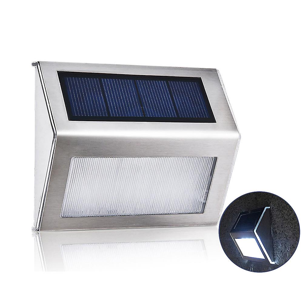 3l-ed Stainless Steel Solar Garden Light For Outdoor Stairs Paths Patio L-ed Solar Street Light (warm White)