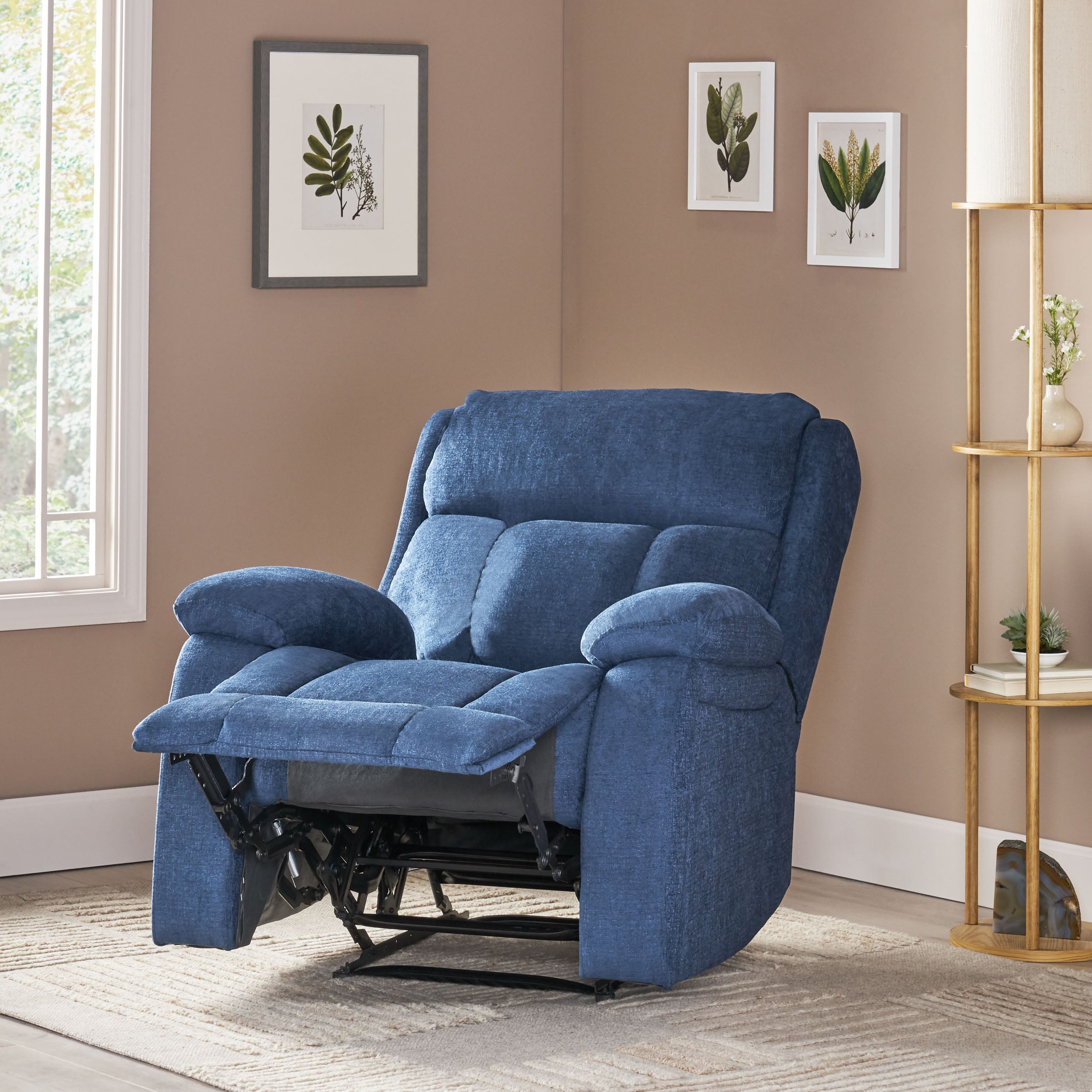 Lexie Contemporary Pillow Tufted Massage Recliner