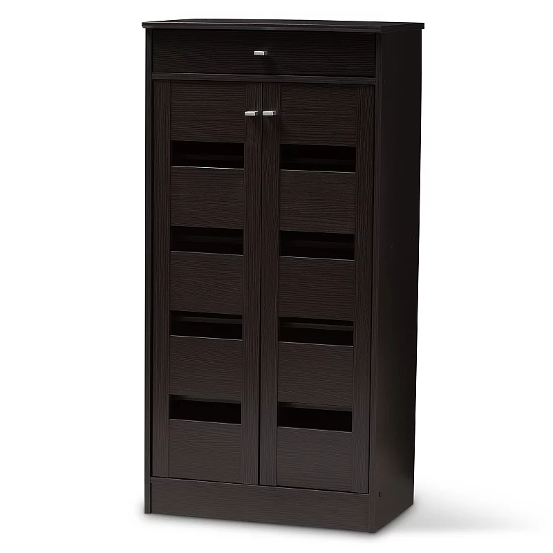 Baxton Studio Acadia Espresso Shoe Cabinet