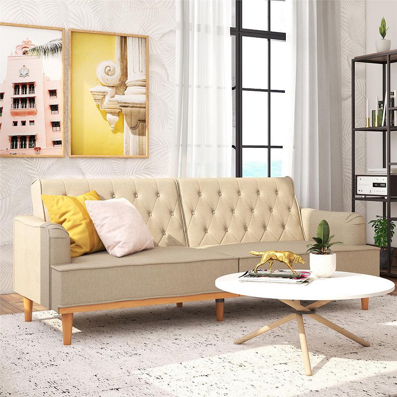 Mr. Kate Stella Vintage Inspired Tufted Futon