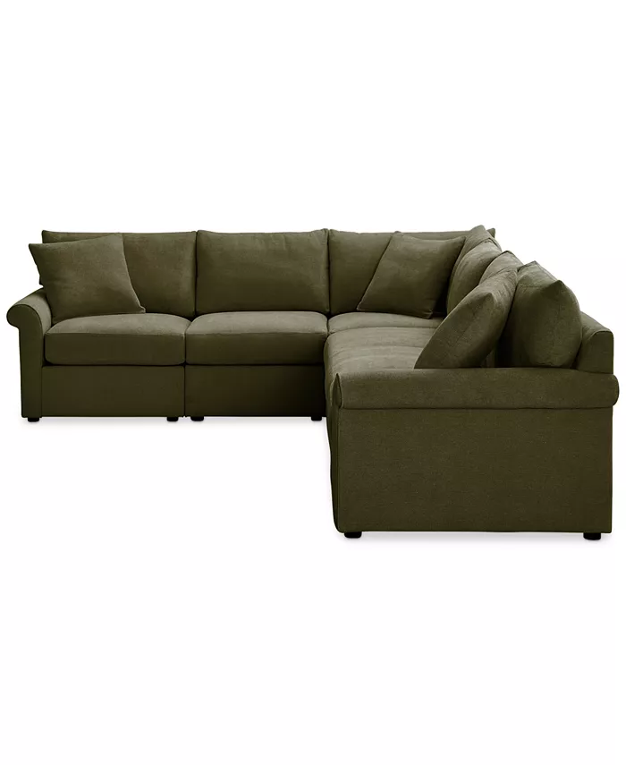 Furniture Wrenley 137 5-Pc. Fabric L-Shape Modular Sectional Sofa