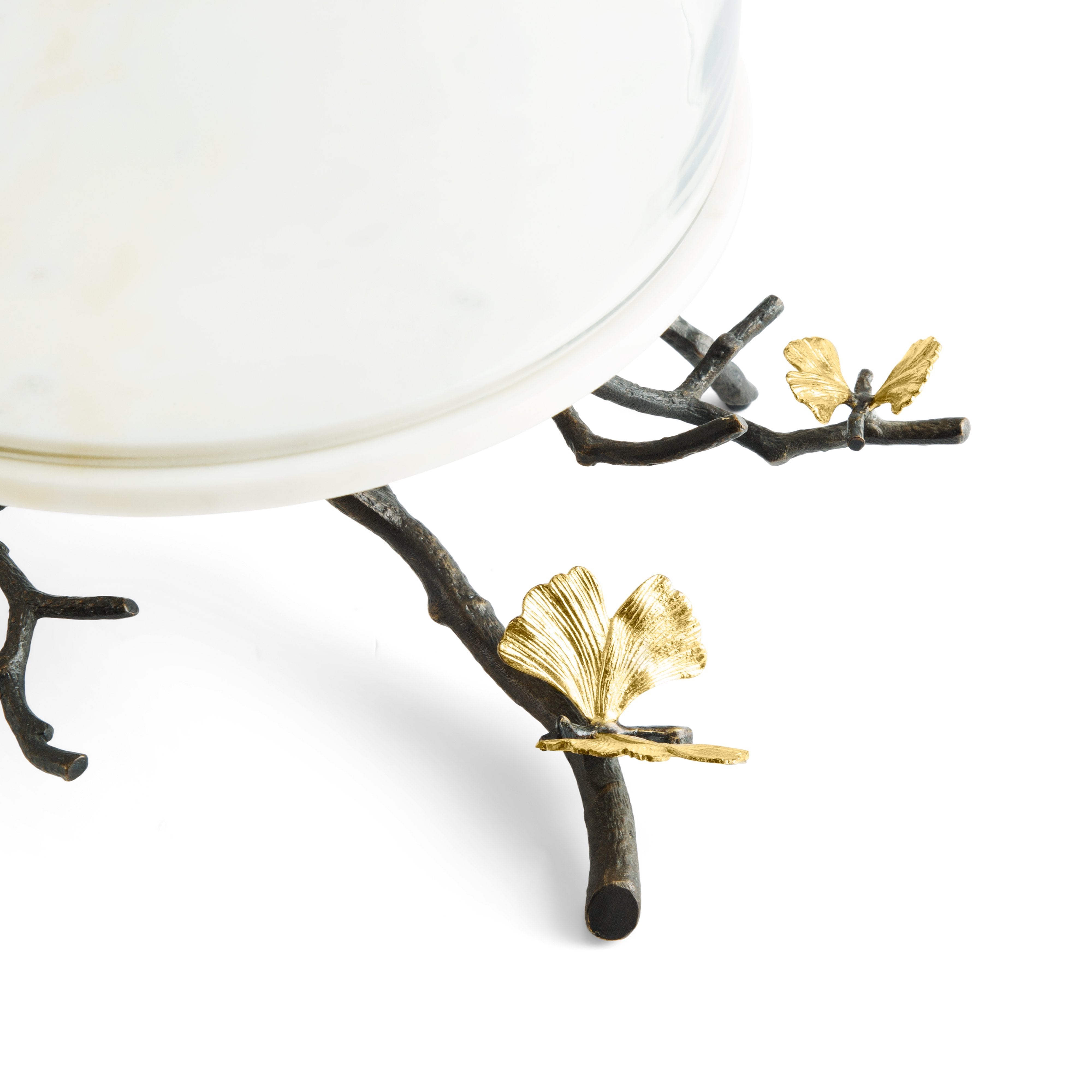 Butterfly Ginkgo Cake Stand with Dome