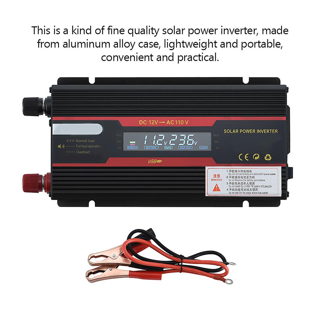 Intelligent Solar Car Inverter Modified Sinewave Converter With Lcd Display No.253418